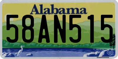 AL license plate 58AN515