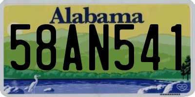 AL license plate 58AN541