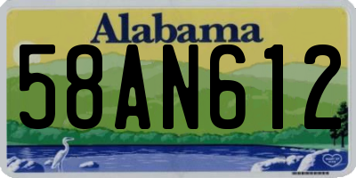 AL license plate 58AN612
