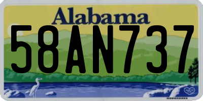 AL license plate 58AN737