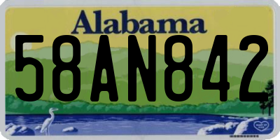 AL license plate 58AN842