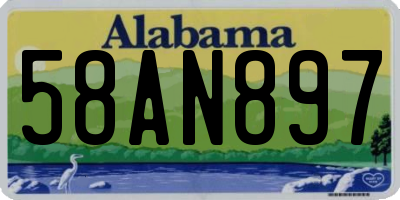 AL license plate 58AN897