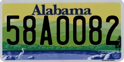 AL license plate 58AO082