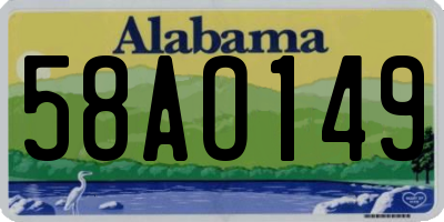 AL license plate 58AO149