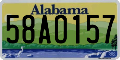 AL license plate 58AO157