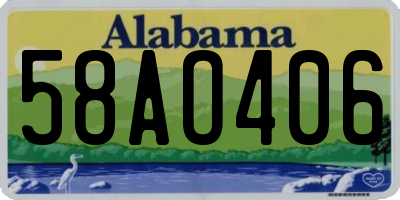 AL license plate 58AO406