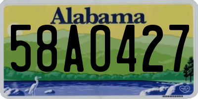 AL license plate 58AO427