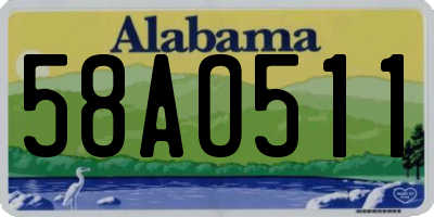 AL license plate 58AO511