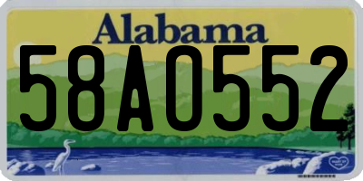 AL license plate 58AO552