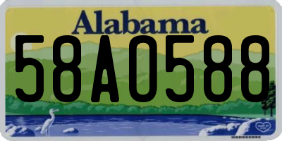 AL license plate 58AO588