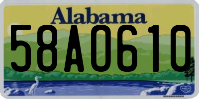 AL license plate 58AO610