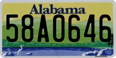 AL license plate 58AO646