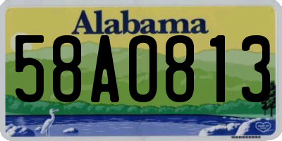 AL license plate 58AO813