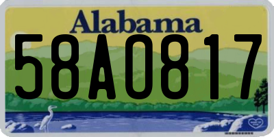 AL license plate 58AO817