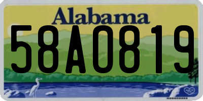 AL license plate 58AO819