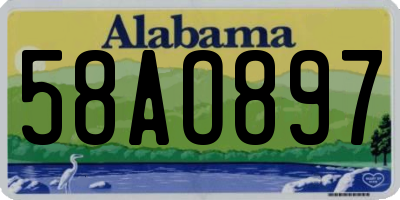 AL license plate 58AO897