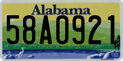 AL license plate 58AO921