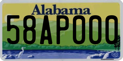 AL license plate 58AP000