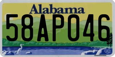 AL license plate 58AP046