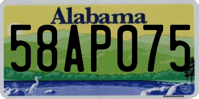 AL license plate 58AP075