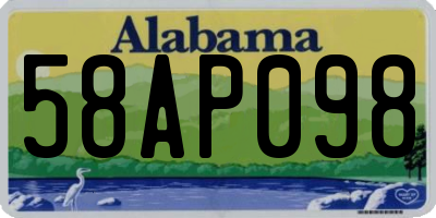 AL license plate 58AP098