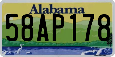 AL license plate 58AP178