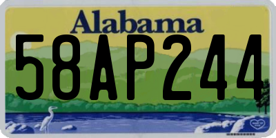 AL license plate 58AP244