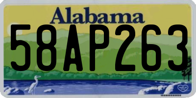 AL license plate 58AP263
