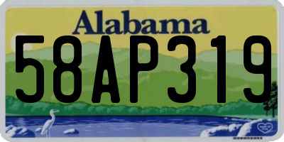 AL license plate 58AP319
