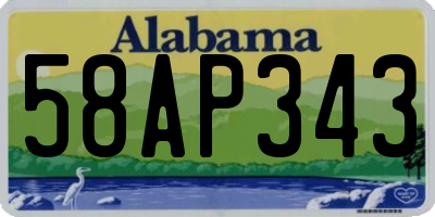 AL license plate 58AP343