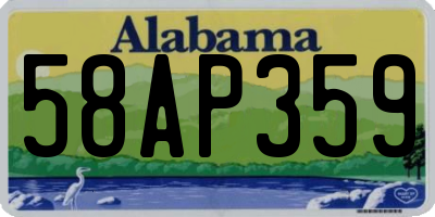 AL license plate 58AP359