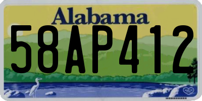 AL license plate 58AP412