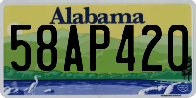AL license plate 58AP420