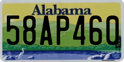 AL license plate 58AP460