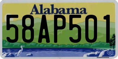 AL license plate 58AP501