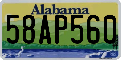 AL license plate 58AP560