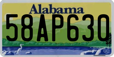 AL license plate 58AP630