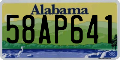 AL license plate 58AP641