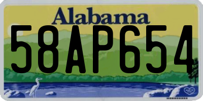 AL license plate 58AP654