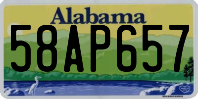 AL license plate 58AP657