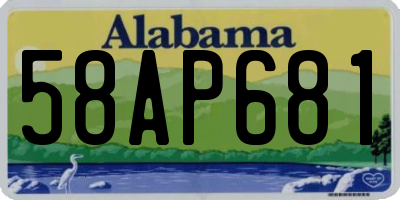 AL license plate 58AP681