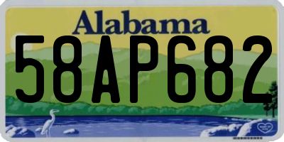 AL license plate 58AP682