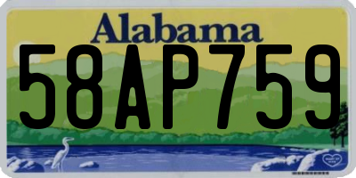 AL license plate 58AP759