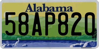 AL license plate 58AP820