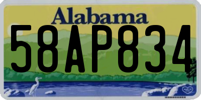 AL license plate 58AP834