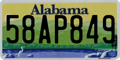 AL license plate 58AP849