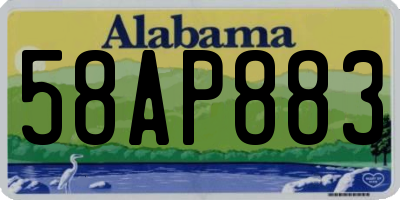 AL license plate 58AP883