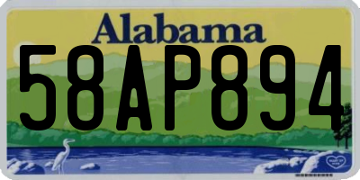 AL license plate 58AP894