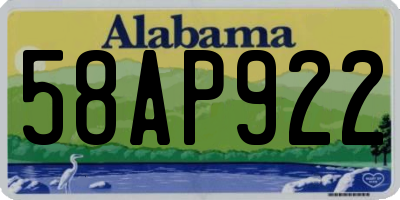 AL license plate 58AP922