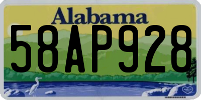 AL license plate 58AP928
